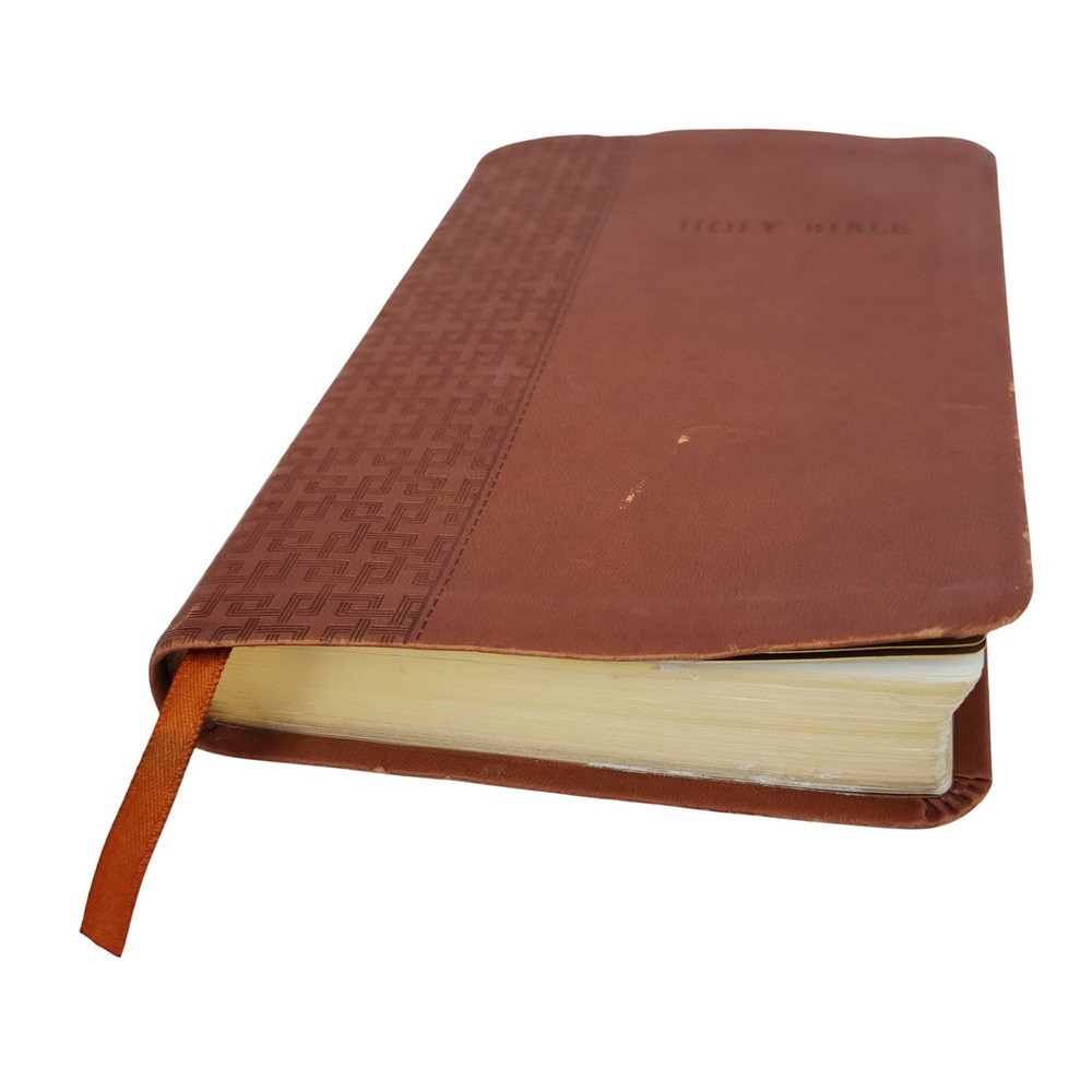 Tyndale NLT Holy Bible Personal Size Slimline Edition TuTone Brown 9781414364674